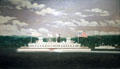 Steamship James Fisk, Jr. painting by James Bard at Memorial Art Gallery. Rochester, NY.