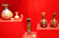 Roman glass bottles & flasks at Memorial Art Gallery. Rochester, NY.