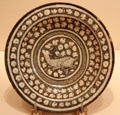 Persian ceramic bowl with deer at Memorial Art Gallery. Rochester, NY.