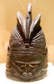 Mende culture helmet mask from Sierra Leone at Memorial Art Gallery. Rochester, NY.