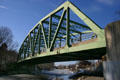 Heritage cast iron trestle bridge over Erie Canal at Schoen Place, Pittsford. Rochester, NY.