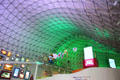 Colorfully lit triodetic space frame Interior at The Strong National Museum of Play. Rochester, NY.