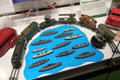 Train set with military vehicles, ships & planes at The Strong National Museum of Play. Rochester, NY.