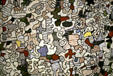Section of painting Nunc Stans by Jean Dubuffet in Guggenheim Museum. New York, NY