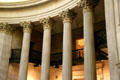 Neoclassical columns around rotunda of Federal Hall. New York, NY.