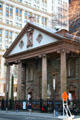 St Paul's Chapel facade where George Washington worshipped. New York, NY.