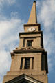 Steeple of St. Marks-in-the-Bowery Episcopalian Church. New York, NY.