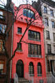 Jugenstihl type row house at 114 Waverly Place off Washington Square. New York, NY.