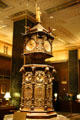 Clock in lobby of Waldorf-Astoria Hotel. New York, NY.