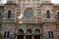 Front facade Moorish details of Central Synagogue. New York, NY