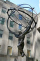 Atlas sculpture by Lee Lawrie at Rockefeller Center on Fifth Ave. New York, NY.