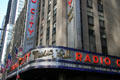 Marquee of Radio City Music Hall. New York, NY.