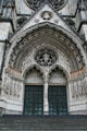 Central Gothic entrance of St. John the Divine. New York, NY.
