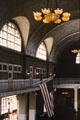 Central reception hall inside Ellis Island. New York, NY.