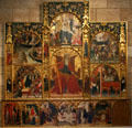 Retable with scenes from Life of St Andrew attributed to Master of Roussillon said from a church in Perpignan at The Cloisters. New York, NY.