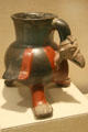 Ceramic vulture vessel of Aztec, Mexico at Metropolitan Museum of Art. New York, NY.