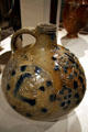 German salt-glazed stoneware bottle jug at Metropolitan Museum of Art. New York, NY.