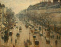 Boulevard Montmartre on a Winter Morning painting by Camille Pissarro at Metropolitan Museum of Art. New York, NY.