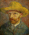 Self-portrait in Straw Hat by Vincent van Gogh at Metropolitan Museum of Art. New York, NY.