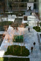 Overview of sculpture garden of Museum of Modern Art. New York, NY.