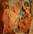 Les Demoiselles d'Avignon painting by Pablo Picasso at MoMA. New York, NY.