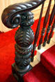 Wooden newel post in Old Merchant's House Museum. New York, NY