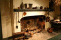 Fireplace in basement kitchen at Morris-Jumel Mansion. New York, NY.