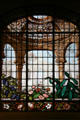 Trompe-l'oeil stained glass window of garden view at Museum of the City of New York. New York, NY.