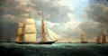Clipper Ship Sweepstakes painting by Fitz Hugh Lane at Museum of the City of New York. New York, NY.