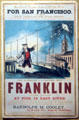 Placard advertising Clipper Ship Franklin at Museum of the City of New York. New York, NY.
