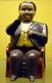 Tammany mechanical bank portrays Boss Tweed who pockets coins by J.&E. Stevens Co. at Museum of the City of New York. New York, NY.