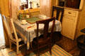 Kitchen table of Italian family at Tenement Museum. New York, NY.