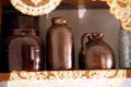 Food storage crocks of German family at Tenement Museum. New York, NY.