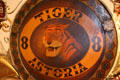 Tiger painting on hand-drawn hose reel by Pine & Hartson of New York at New York Fire Museum. New York, NY.