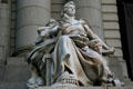 Sculpture of America from series of Four Continents by Daniel Chester French at U.S. Custom House. New York, NY.