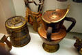 Tibetan metal teapots & boxes at Museum of Natural History. New York, NY.