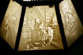 Lithophane lamp where glass thickness creates images in back parlor of Theodore Roosevelt Birthplace. New York, NY.