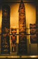 Northwest coast totem poles at Brooklyn Museum. New York, NY.