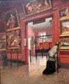Interior view of Metropolitan Museum of Art when on Fourteenth Street painting by Frank Waller at Metropolitan Museum of Art. New York, NY.