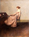 The Letter painting by Thomas Wilmer Dewing at Metropolitan Museum of Art. New York, NY.