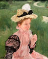 Portrait of Young Girl by Mary Cassatt at Metropolitan Museum of Art. New York, NY.