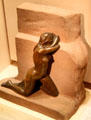 Grief bronze & sandstone sculpture by Albert Bartholomé of Paris at Metropolitan Museum of Art. New York, NY.