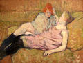 The Sofa painting by Henri de Toulouse-Lautrec at Metropolitan Museum of Art. New York, NY.
