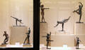 Ballet dancer bronze sculptures in a variety of poses by Edgar Degas at Metropolitan Museum of Art. New York, NY.