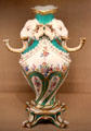 Sevres porcelain vase in form of elephant heads by Jean-Claude Duplessis at Metropolitan Museum of Art. New York, NY.