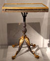 Steel & ormolu center table by workers of Russian Imperial Armory of Tula, Russia at Metropolitan Museum of Art. New York, NY.