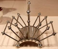 Silver plated toast rack by Christopher Dresser of Hukin & Heath of London at Metropolitan Museum of Art. New York, NY.
