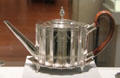 Silver neoclassical teapot by Paul Revere Jr. of Boston at Metropolitan Museum of Art. New York, NY.