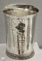 Silver beaker by John Hull & Robert Sanderson Sr. from Boston at Metropolitan Museum of Art. New York, NY.