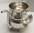 Silver spout cup by John Edwards of Boston at Metropolitan Museum of Art. New York, NY.